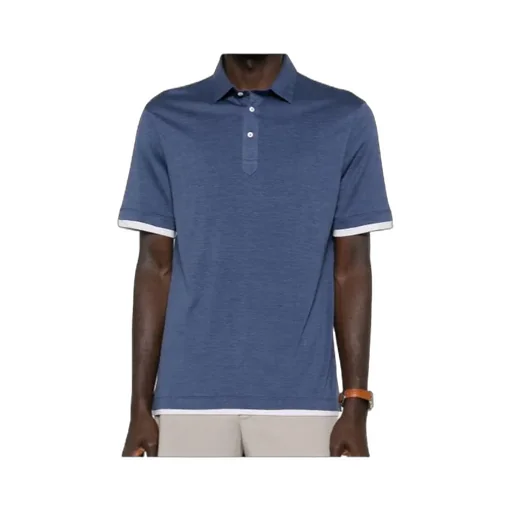 Brunello Cucinelli Short-Sleeved Layered Polo Shirt