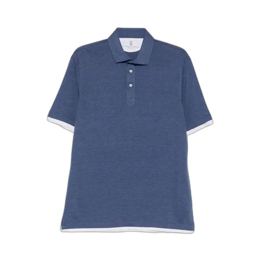 Brunello Cucinelli Short-Sleeved Layered Polo Shirt