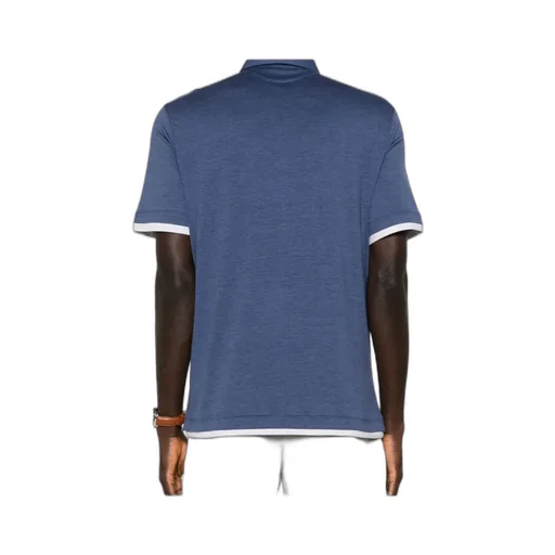 Brunello Cucinelli Short-Sleeved Layered Polo Shirt