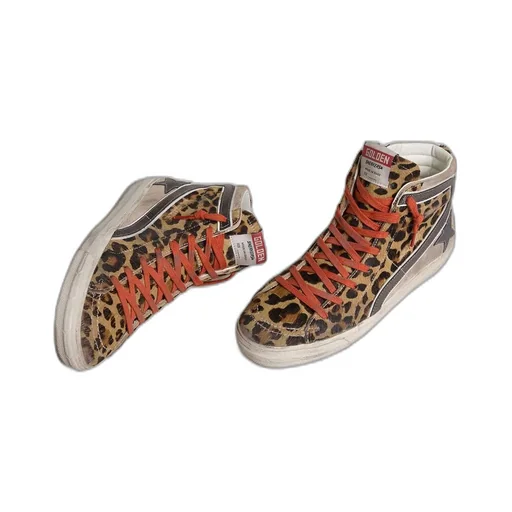 Golden Goose Deluxe Brand Slide Ltd Leopard-Print Sneakers