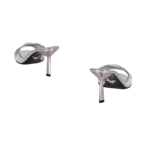 Prada Logo Detailed Heeled Sandals