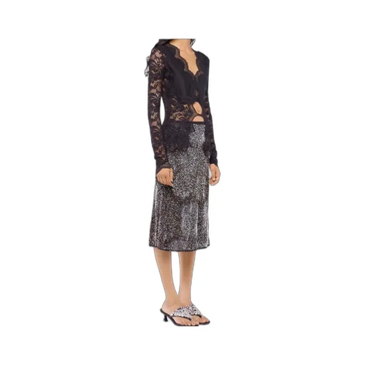 Rabanne Long Sleeved Lace Top