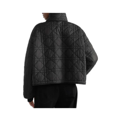 Macrocannage Coat With Scarf Collar