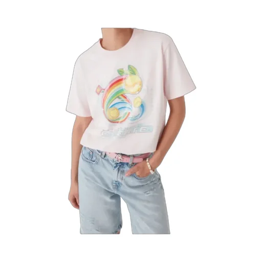 Rainbow Tennis-Ball Print T-Shirt