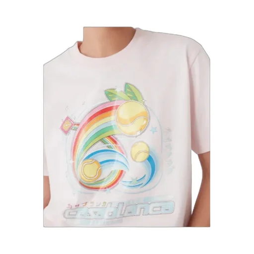 Rainbow Tennis-Ball Print T-Shirt