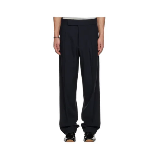 Wool Straight Leg Casual Pants