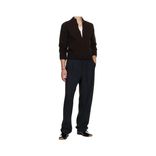 Wool Straight Leg Casual Pants