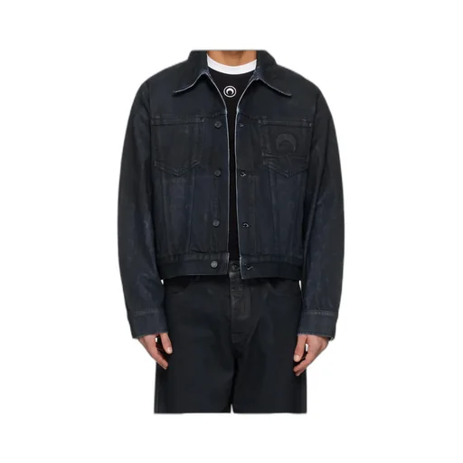 Marine Serre Moon Detailed Denim Jacket