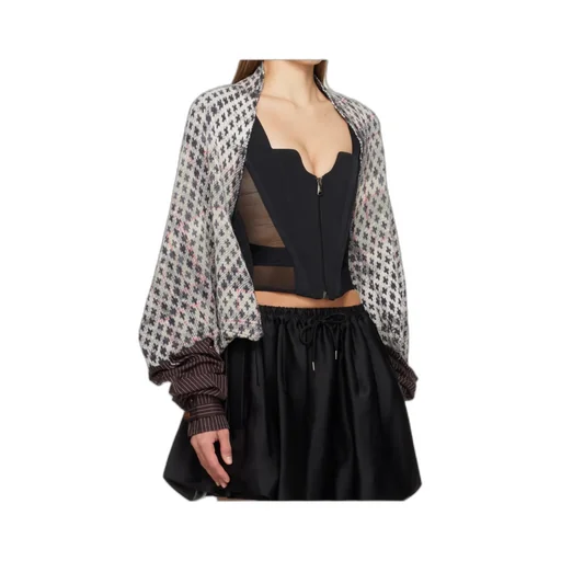Distressed Plaid Cardigan