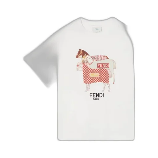 Fendi Kids Cavalli-Print Crewneck T-Shirt
