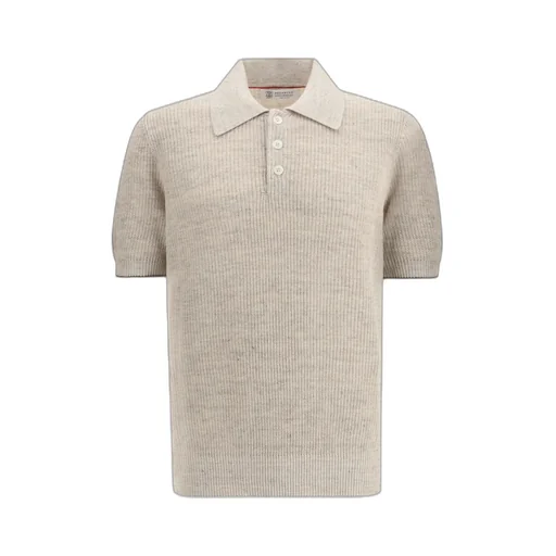 Short-Sleeve Knitted Polo Shirt