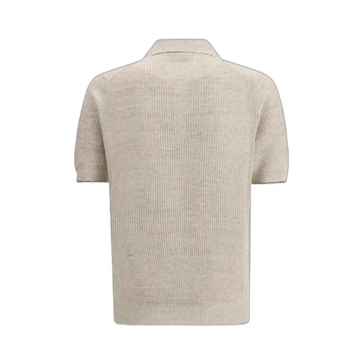 Short-Sleeve Knitted Polo Shirt