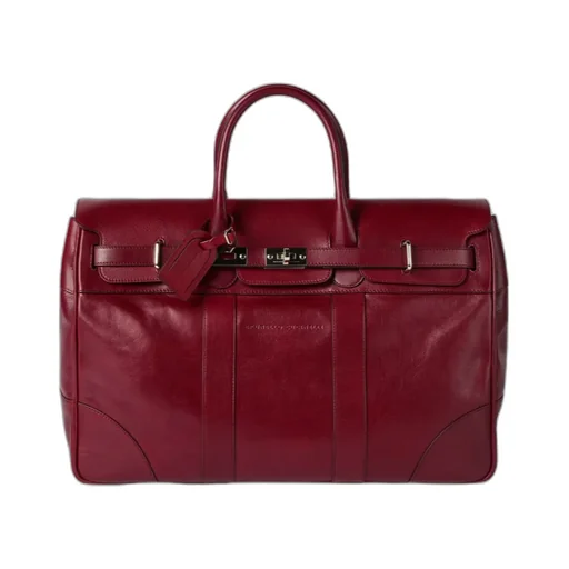 Burnished Finish Leather Holdalls Bag