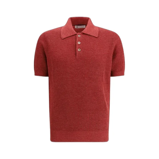 Short-Sleeve Knitted Polo Shirt