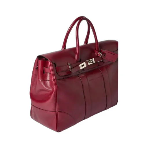 Burnished Finish Leather Holdalls Bag