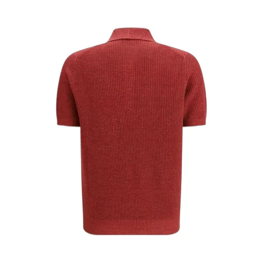Short-Sleeve Knitted Polo Shirt