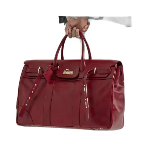 Burnished Finish Leather Holdalls Bag
