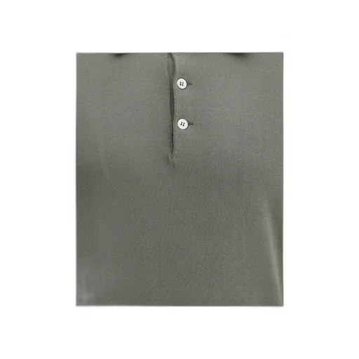Long-Sleeve Knitted Polo Shirt