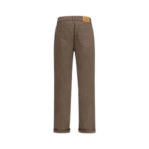 Brunello Cucinelli Logo Patch Straight-Leg Jeans