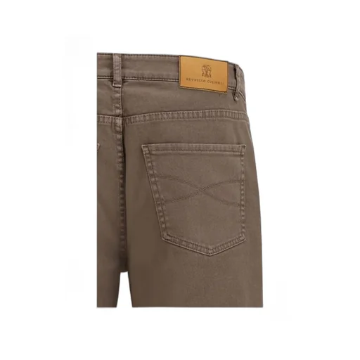 Brunello Cucinelli Logo Patch Straight-Leg Jeans