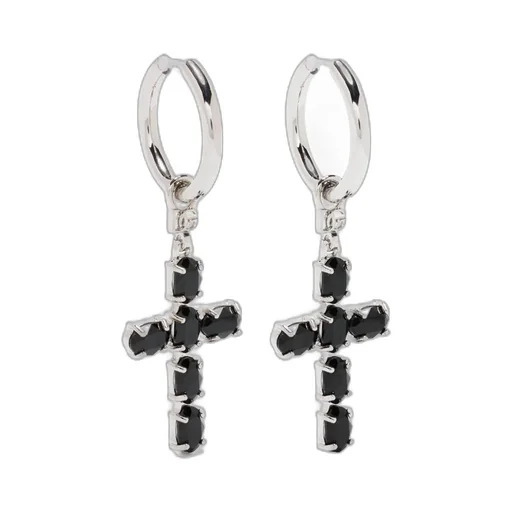 Dolce & Gabbana Crosses Embellished Hoop Earrings