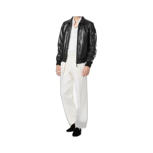 Front Zipper Leather Jacket