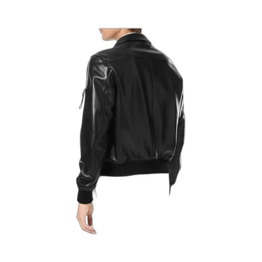 Front Zipper Leather Jacket
