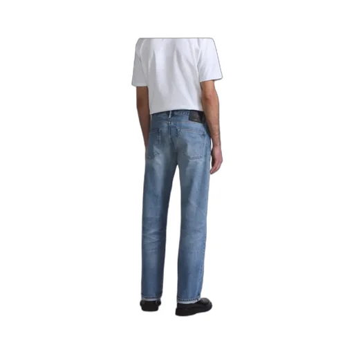 Distressed Belt-Loop Jeans