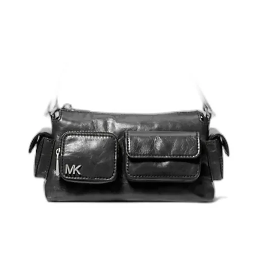 Michael Michael Kors Logo Plaque Zip-Up Shoulder Bag