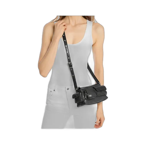 Michael Michael Kors Logo Plaque Zip-Up Shoulder Bag