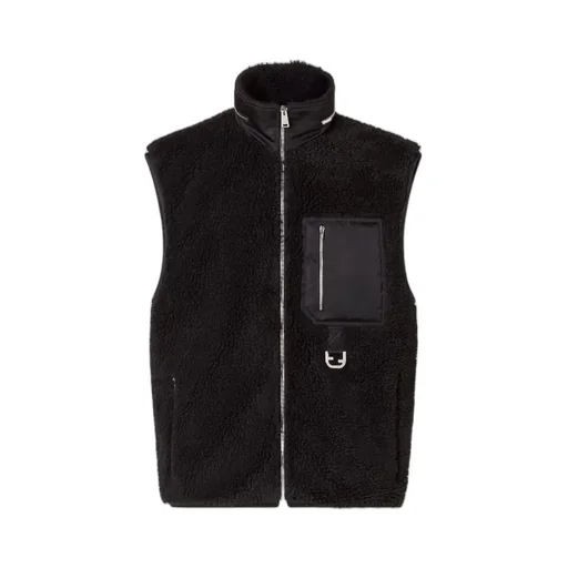 Fendi Turtleneck Zip-Up Fur Vest