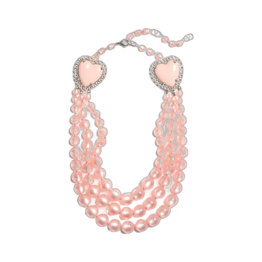 Coeur Hyperbole Necklace In Metal, Resin And Crystals