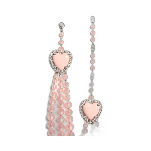 Coeur Hyperbole Necklace In Metal, Resin And Crystals