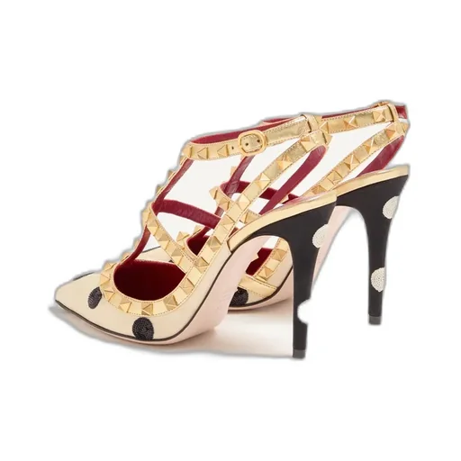 Rockstud Pump With Plus De Pois Embroidery 100Mm