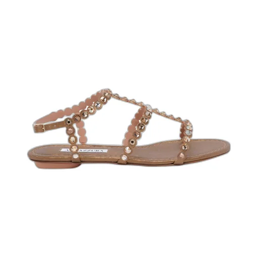 Aquazzura Embellished Round-Toe Sandals
