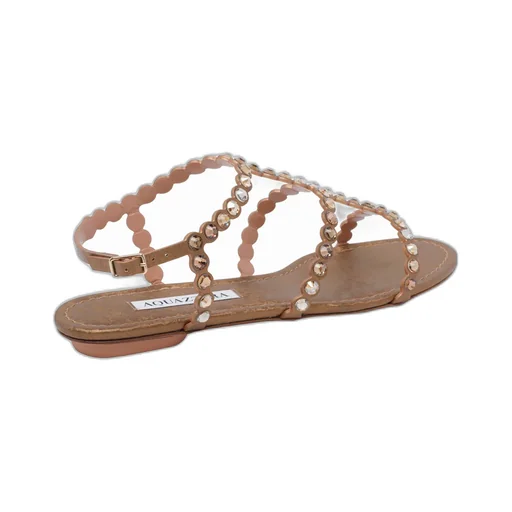 Aquazzura Embellished Round-Toe Sandals