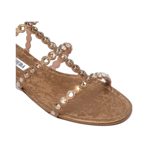 Aquazzura Embellished Round-Toe Sandals