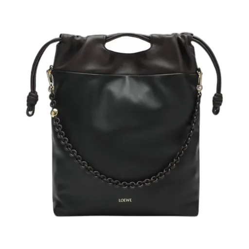 Flamenco Purse Tote Bag In Black/Chestnut Brown