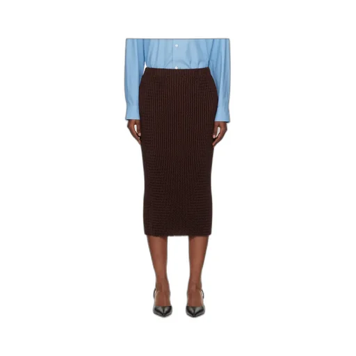 Textured Knit Midi Skirt
