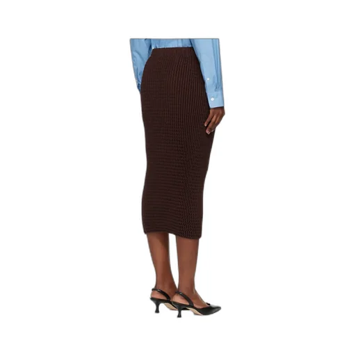 Textured Knit Midi Skirt