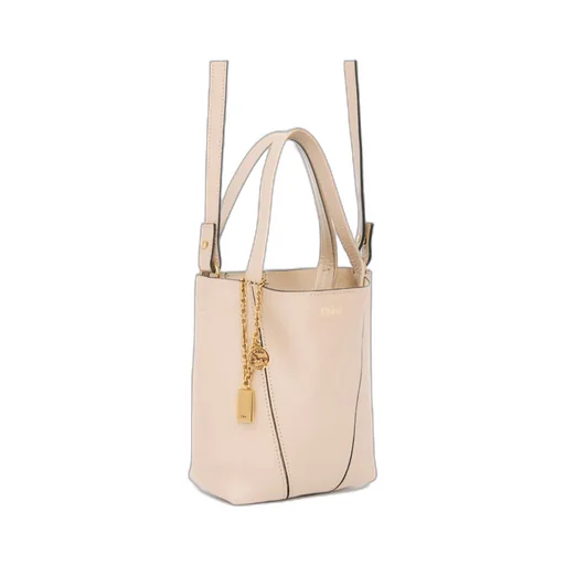 Chloé Spin Logo Printed Small Top Handle Bag