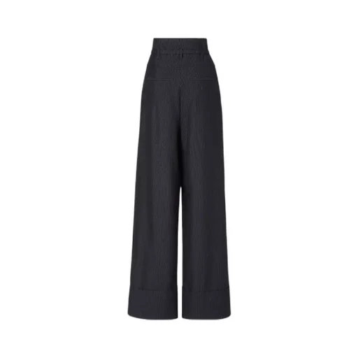 Pinstripe Belted Trousers