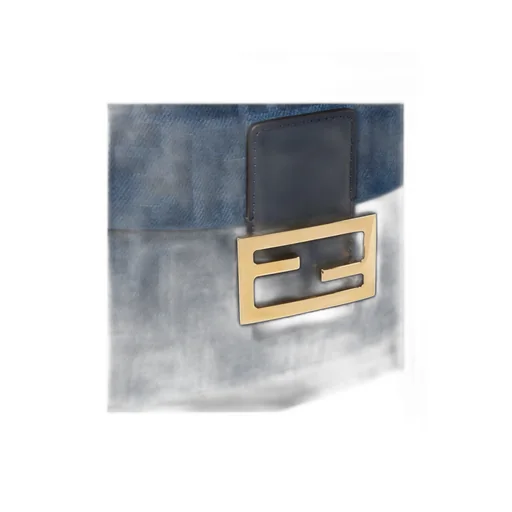 Fendi Flocked Ff Denim Backpack