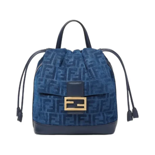 Fendi Flocked Ff Denim Backpack