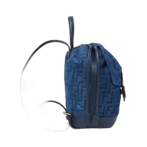 Fendi Flocked Ff Denim Backpack