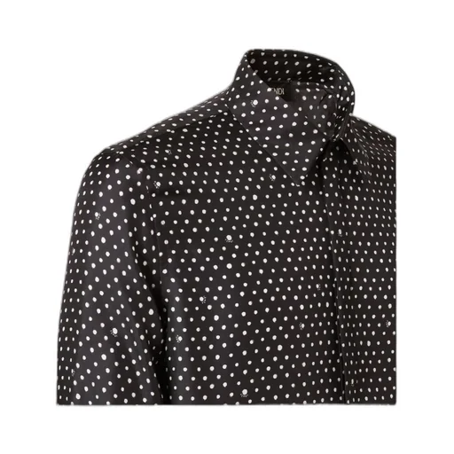 Fendi Micro Falena Dots Printed Long Sleeved Shirt