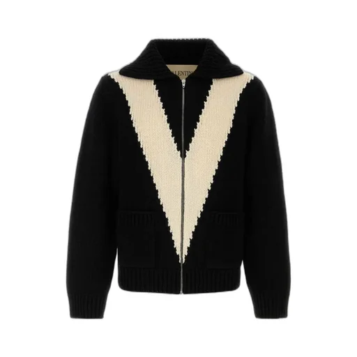 Valentino Two-Toned Zipped Cardigan