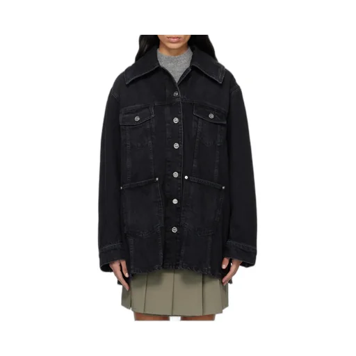 Ganni Long Sleeve Buttoned Denim Jacket