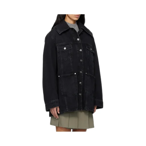 Ganni Long Sleeve Buttoned Denim Jacket