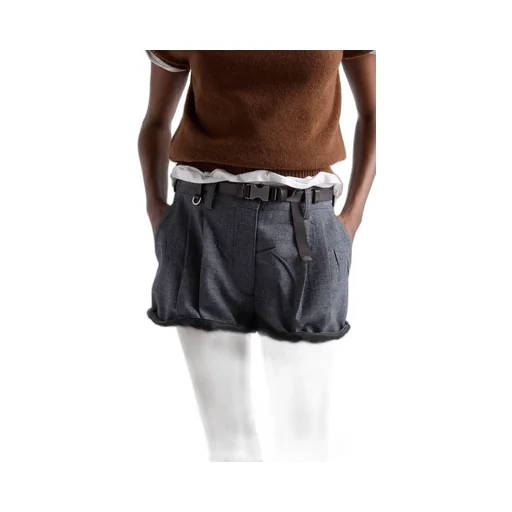 Prada Logo-Patch Shorts